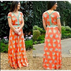 Matilda Jane orange floral maxi dress